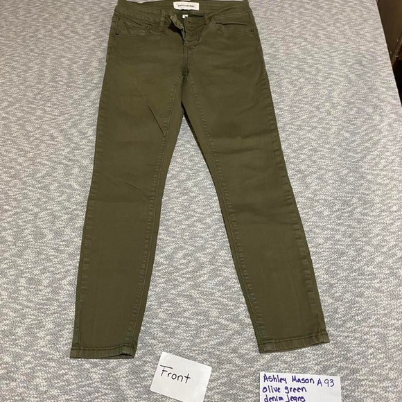 Mason'S Denim - Ashley Mason olive green denim skinny jeans women 5. SKU-A93#denim #highwaisted
